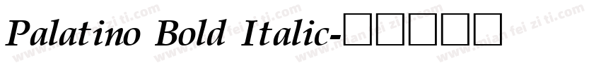 Palatino Bold Italic字体转换